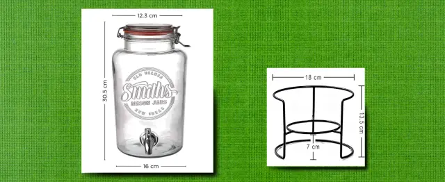 Distributeur boisson avec robinet en verre 5L