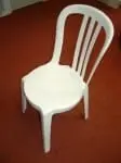 Chaise Miami pvc blanc